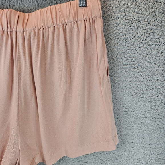Frye Millennial Pink Womens Pull On Tie Waist Shorts Sz M Pockets Breathable - Picture 11 of 15